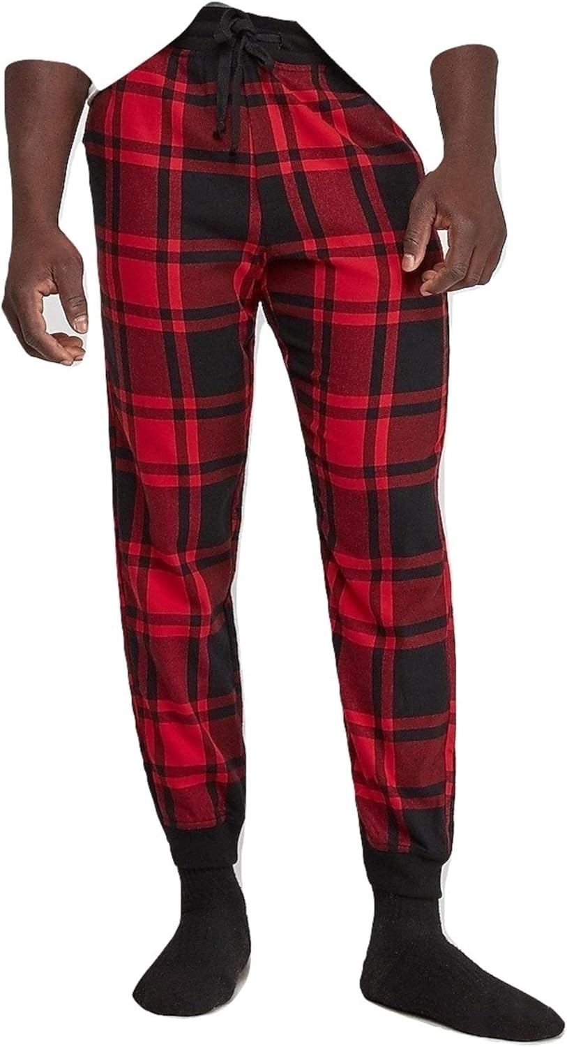 mens flannel jogger pajamas