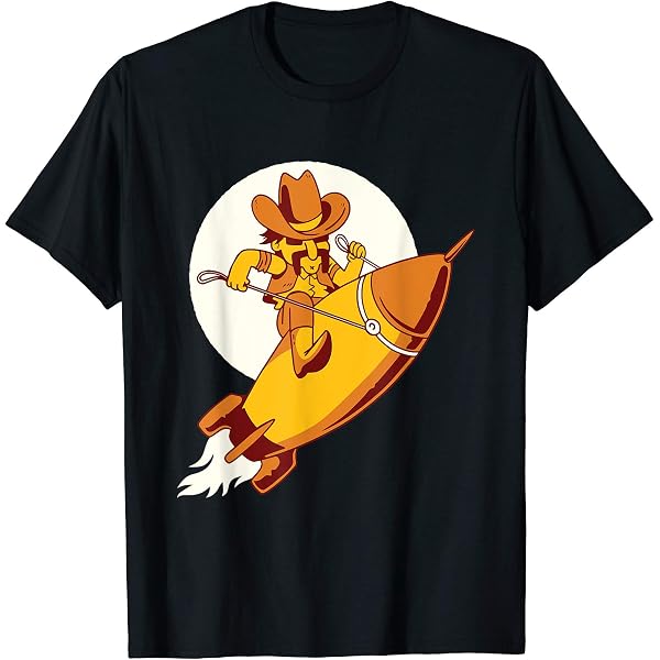 T-shirt Homme Boomslank Space Cowboy Astronaut - Noir Taille L - Occasion Parfait État