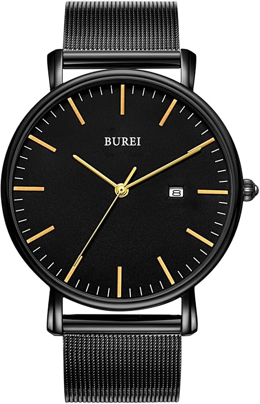 burei men's fashion minimalist wrist watch