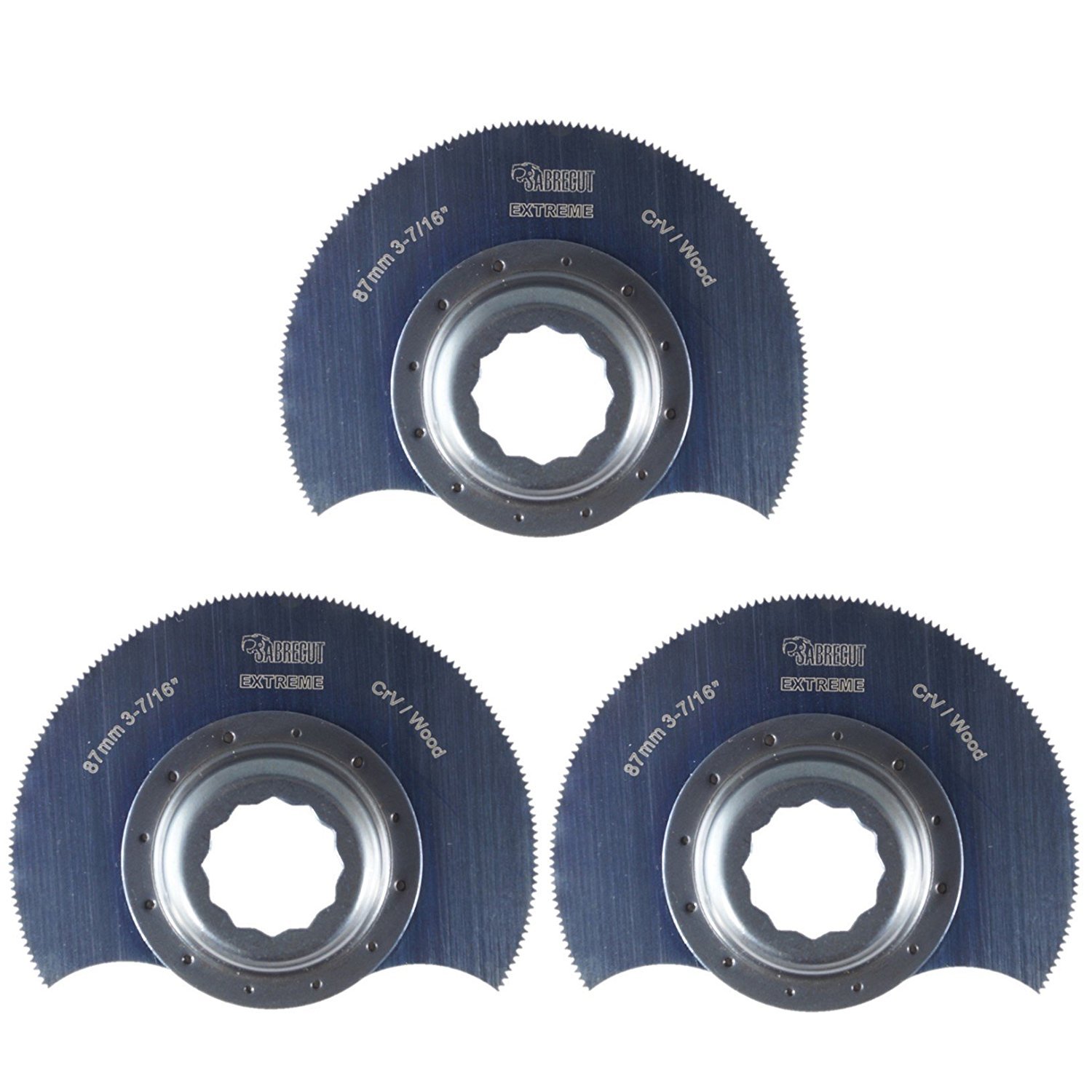 3 x 87mm SabreCut SC90F_3 Wood Cutting Blades Compatible with Fein SuperCut and Festool Vecturo (Non-StarLock) Oscillating Multitool Multi Tool Accessories
