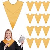 Sureio 12/24 Pcs V Shape Choir Stoles Plain Reversible | Unisex Adult Fit, for Choir Members, Church Ceremony Performance, Double Layer Reversible Design