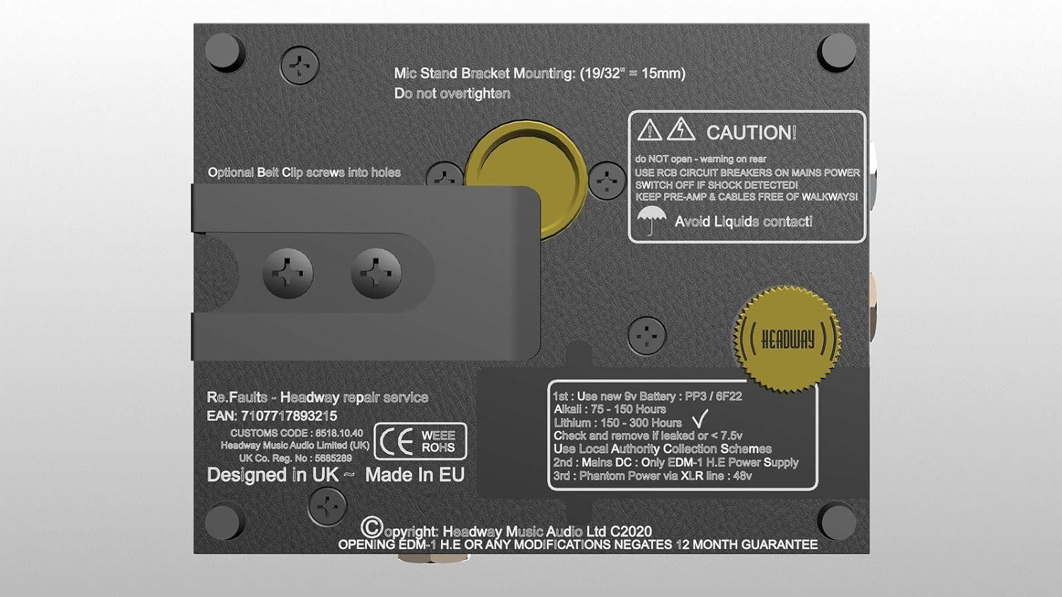 Amazon Headway Music Audio Edm 1 H E アコースティック楽器用コンパクト プリアンプdi 国内正規品 エフェクター プロセッサー 楽器