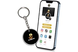 UPGRAVING Smart Keychain Digital Business Card - Intelligent Tap to Share Contact Info Keychain- Waterproof NFC Tag- Personalized Digital Profile- Share Info, Social Media, Apps, payments, and more
