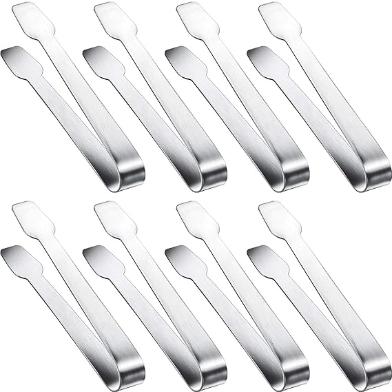 10 Packung Zuckerzange Eiszange Edelstahl Mini Servierzange Kleine Küchenzange Zitronenzange für Tee Party Kaffee Bar Küche u