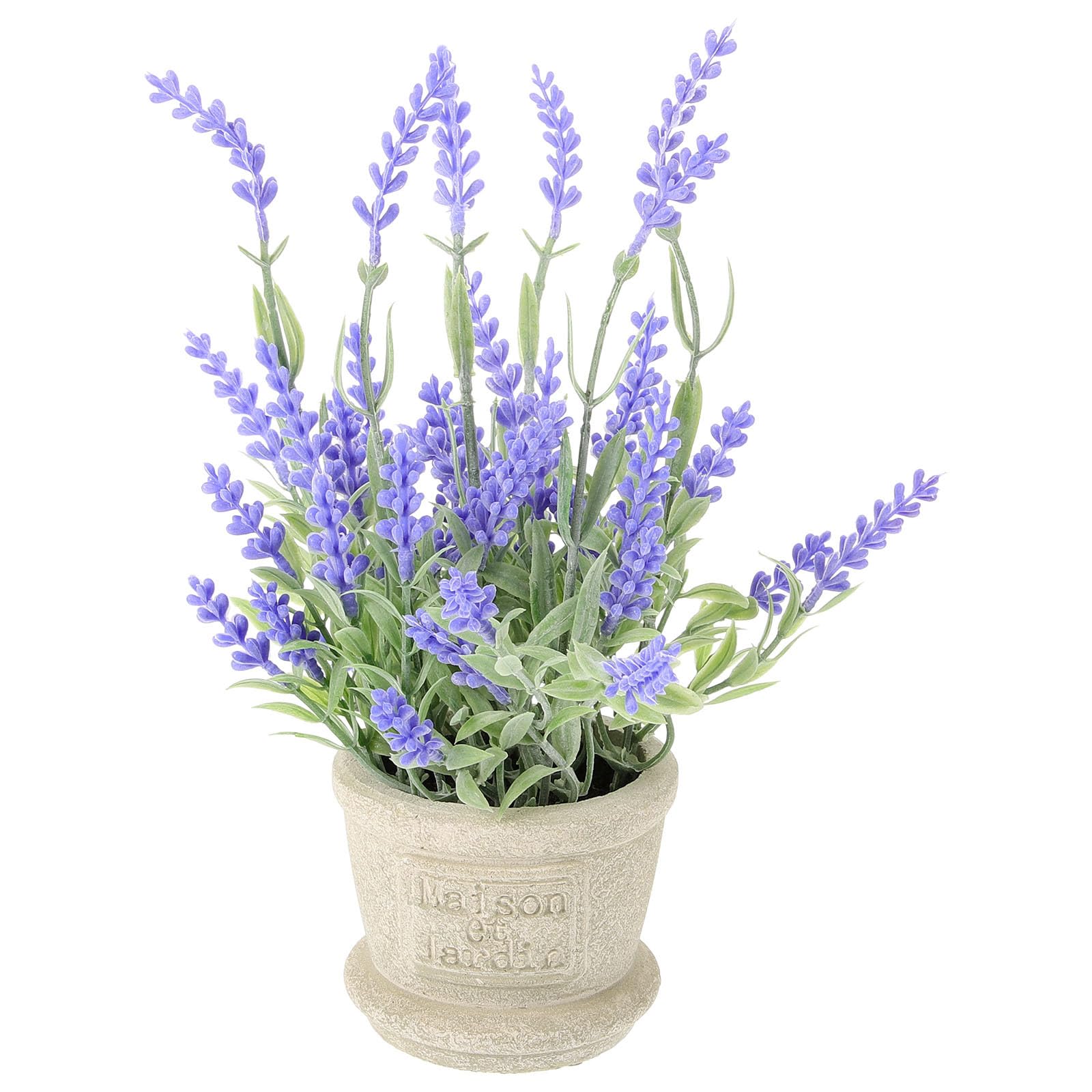 Artificial Lavender Fake Lavender Pot Faux Lavender Plants for Home Garden Decor (Purple)
