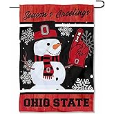 College Flags & Banners Co. Ohio State Buckeyes Holiday Winter Snow Garden Banner Flag