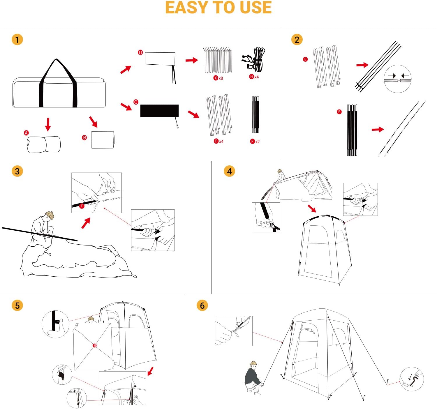 KingCamp Outdoor or Indoor Camping Dressing Changing Room Tent Shower Privacy Shelter Tent (Coffee): Sports & Outdoors