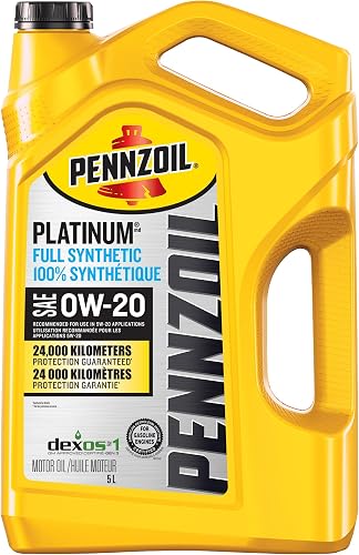 Pennzoil Platinum Full Synthetic 0W-20 Motor Oil, 5 Litre