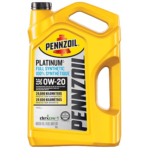 Pennzoil Platinum Full Synthetic 0W-20 Motor Oil, 5 Litre