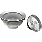 Pacific Bay Sink Strainer, Stainless Steel, 3.5 Inch Drain, Basket | With Removable Stainless Steel Basket Stops Clogs &amp; Resists Rust, Fits Standard 3.5 Inch Drains, Drop In For Sink Drains