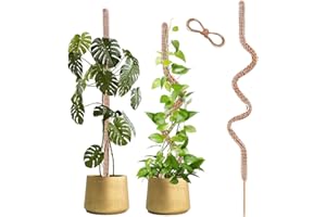 HuiPoLii Moss Pole,Natural Coco Coir Poles,1 Pack 46in Moss Pole Monstera Plant Support,Moss Pole for Plants,DIY Shape,Use Plant Support for Indoor Plants