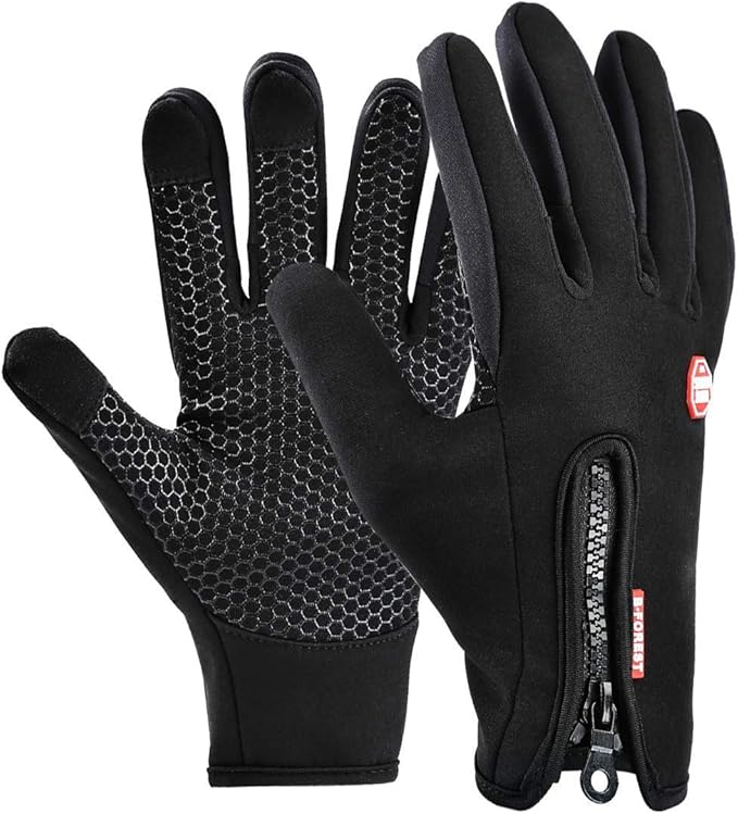 ATERCEL Fahrradhandschuhe Winter - Thermo, Wasserdicht Mit Touchscreen