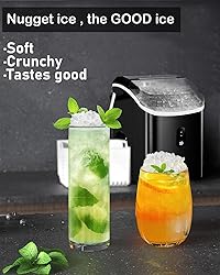 Kndko Nugget Ice Makers Countertop,Pellet Ice Maker