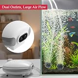 PYPABL 3W Aquarium Air Pump 300L/H Silent Adjustable Bubbler for 450L Tanks view 6