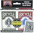 Bicycle Standard and Jumbo Playing Cards - Single Deck, 2 Pack, 4 Pack, 12 Pack - Poker, Rummy, Canasta, Pinochle, Euchre, Blackjack