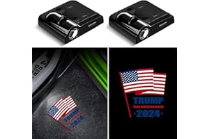VAITARKLI Car Door Lights Projector, 2PCS Trump Car Door Projector Lights Universal Welcome Courtesy Ghost Shadow Lamp Fit for All Car Models (Trump)