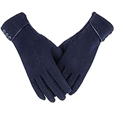 Tomily Womens Touch Screen Phone Fleece Windproof Gloves Winter Warm Wear