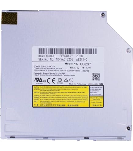 Amazon.com: UJ267 UJ-267 9.5mm SATA Slot-in 6X 3D Blu-ray