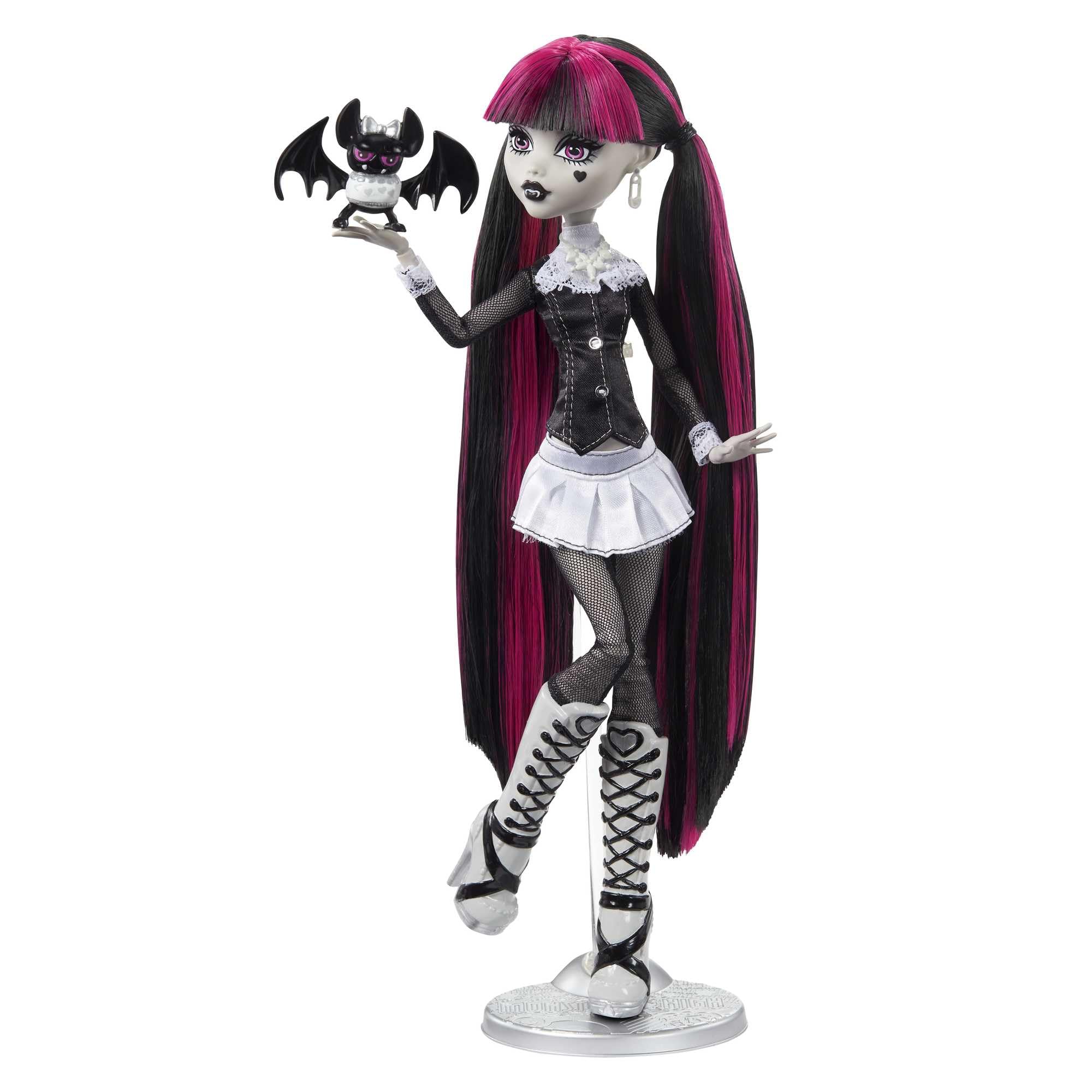 Photo 1 of Monster High Reel Drama Doll, Draculaura in Black and White, Collectible Reproduction with Doll-Size and Life-Size Posters, Horror Flick Theme???