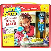 Educational Insights Hot Dots Jr. Let's Master Pre-K Math Set, Homeschool & School Math Workbooks, 2 Books & Interactive Pen, 100 Math Lessons, Ages 4+