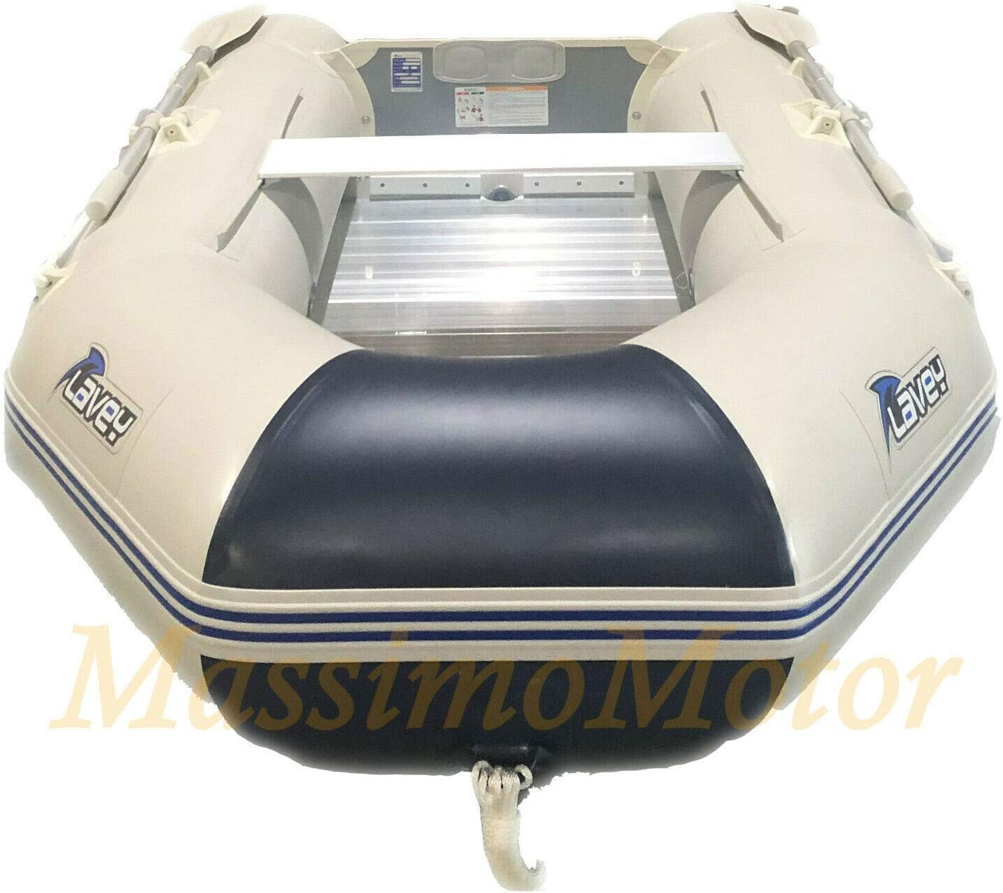 M MASSIMO MOTOR Medium 8.8' Inflatable Heavy Duty Sport Dinghy Tender Boat with Wood Board Fishing Raft