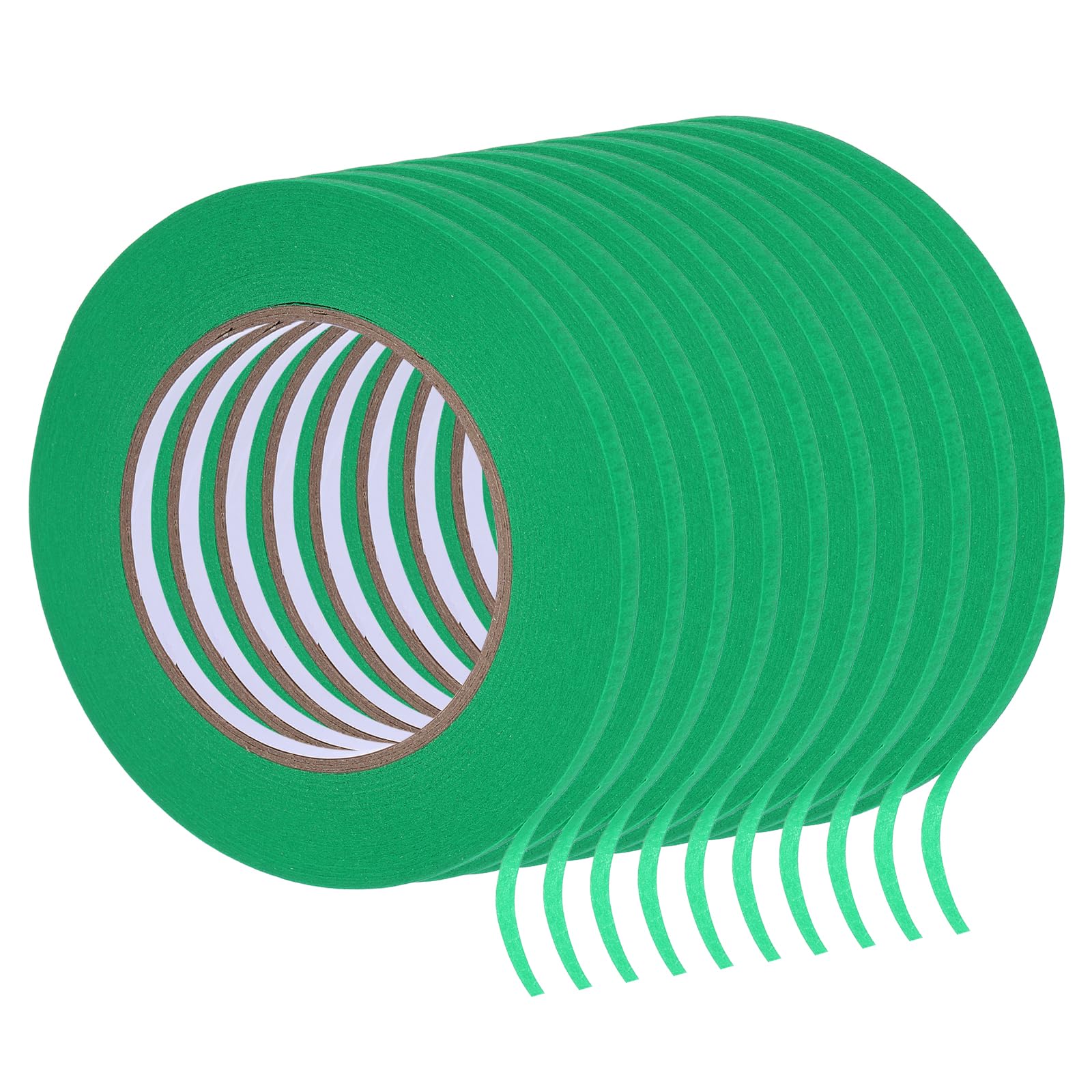 Rebower Masking Tape Green Painters Tape Paper Tape [for Crafts DIY Walls Painting Packing Automotive Home Decoration Teaching]- 0.2 Inch x 60 Yards/96 Rolls