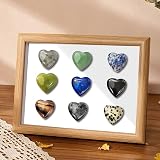 DALAETUS 24pcs Healing Crystal Heart Stones Natural Gemstones For Love Stress view 9