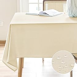 AUSSPVOCT Textured Tablecloth Rectangle 52x70 Water