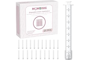 MOMSNUG Disposable Vaginal Cream Applicators 21 Pack, Applicators for Vag Cream with Individually Wrapped Dosage Markings, Disposable Applicator Fits Most Lubricants Gels Pills Tablet Suppositories (Medium)