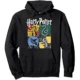 Harry Potter House Crests Panels Pullover Hoodie