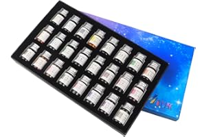 AOKUY 24 Colors Calligraphy Ink Set, Colorful Dip Pen Ink With Gold Powder for Drawing and Writing Art, Gift Box Included