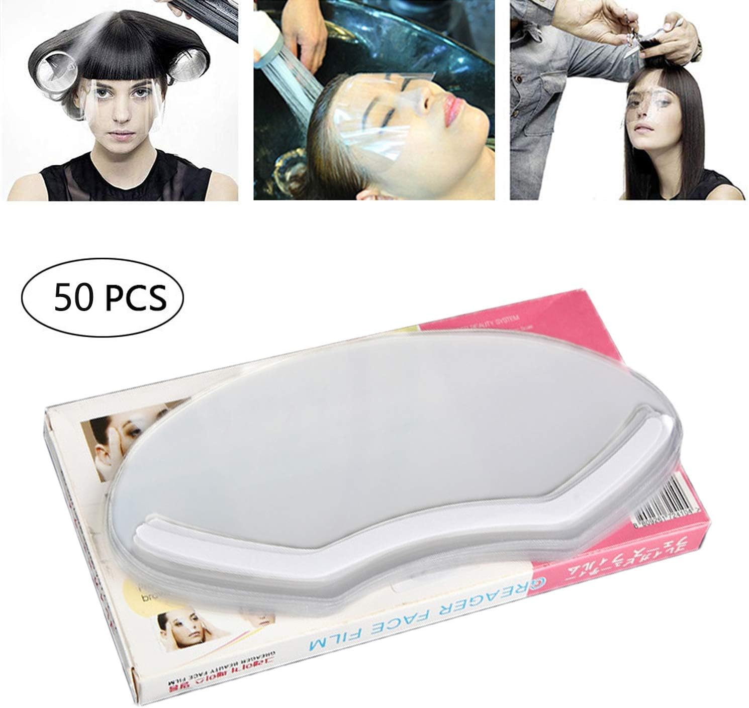 Tingbeauty 50 PCS Microblading Permanent Makeup Shower Face Shields Visors, Disposable Face Shields Masks for Hairspray Salon Supplies and Eyelash Extensions Eye Eyelid Surgery Aftercare