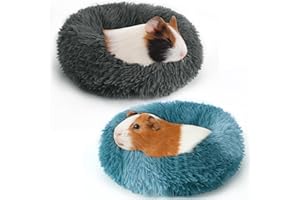 PETKNOWS 2 Pieces Guinea Pig Beds, Hamster Beds, Thickened and Warm Winter Guinea Pig Beds for Dwarf Rabbits, Chinchillas, Hamsters, Hedgehogs, Ferrets
