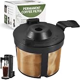 Permanent Coffee Filter Replacement for Ninja PB051/PB040/PB041ST-Reusable Gold 304 Stainless Steel Mesh - Eco-Friendly Coffee Pod Adapter - Compatible with Ninja Pods &amp; Grounds Coffee Maker