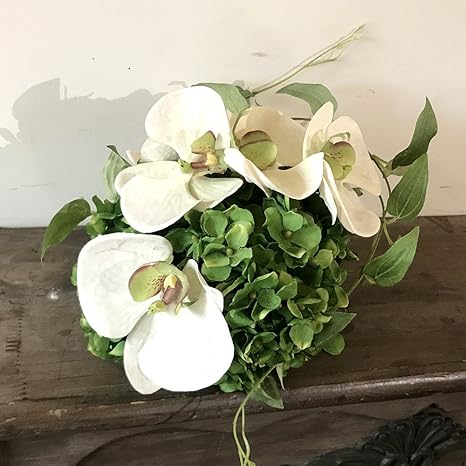 Amazon ウェディングブーケ 海外ウェディング 花嫁 披露宴 造花 結婚式 二次会 前撮り フラワーギフト オリジナルウェディングブーケ G 造花 オンライン通販