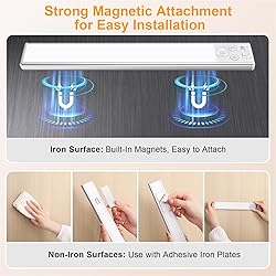 Gritin 10.2inch Under Cabinet Lighting Rechargeable