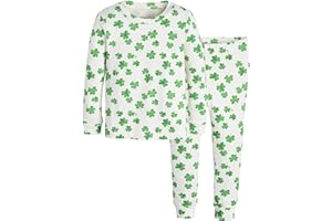 moimoln Sibling Matching 6M-8Y Soft Warm Cotton Modal Character Long Sleeve Snug-Fit Pajama Long Sleeve Sleepwear Daily