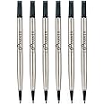 Parker Quink Ink RollerBall Fine Point Black Ink Refill 6 Refills 3021331