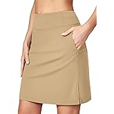 Heathyoga Knee Length Skorts for Woman Golf Skirts for Women Long Skorts Skirts for Women with Pockets Tennis Skirt Skort