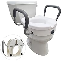 Carex E-Z Lock Raised Toilet Seat with Arms