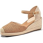 Coutgo Women's Platform Wedge Espadrilles Sandals