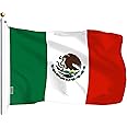 G128 Mexico Mexican Flag | 3x5 Ft | LiteWeave Series Printed 100D Polyester | Country Flag, Vibrant Colors, Brass Grommets
