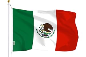 G128 Mexico Mexican Flag | 3x5 Ft | LiteWeave Series Printed 100D Polyester | Country Flag, Vibrant Colors, Brass Grommets