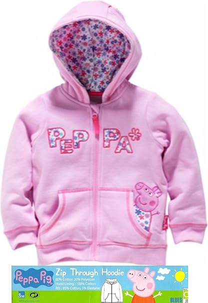 peppa pig zip up hoodie