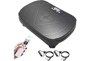 Homesy Vibration Plate Exercise Machine, Vibrating Plate for Lymphatic Drainage, Full Body Shake Platform Board for Home Fitness and Fat Burning, Sport Gym Equipment for Women Men