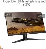 ASUS TUF Gaming VG27AQ3A 27" QHD 180Hz Fast IPS Gaming Monitor ELMB Sync G-Sync view 3