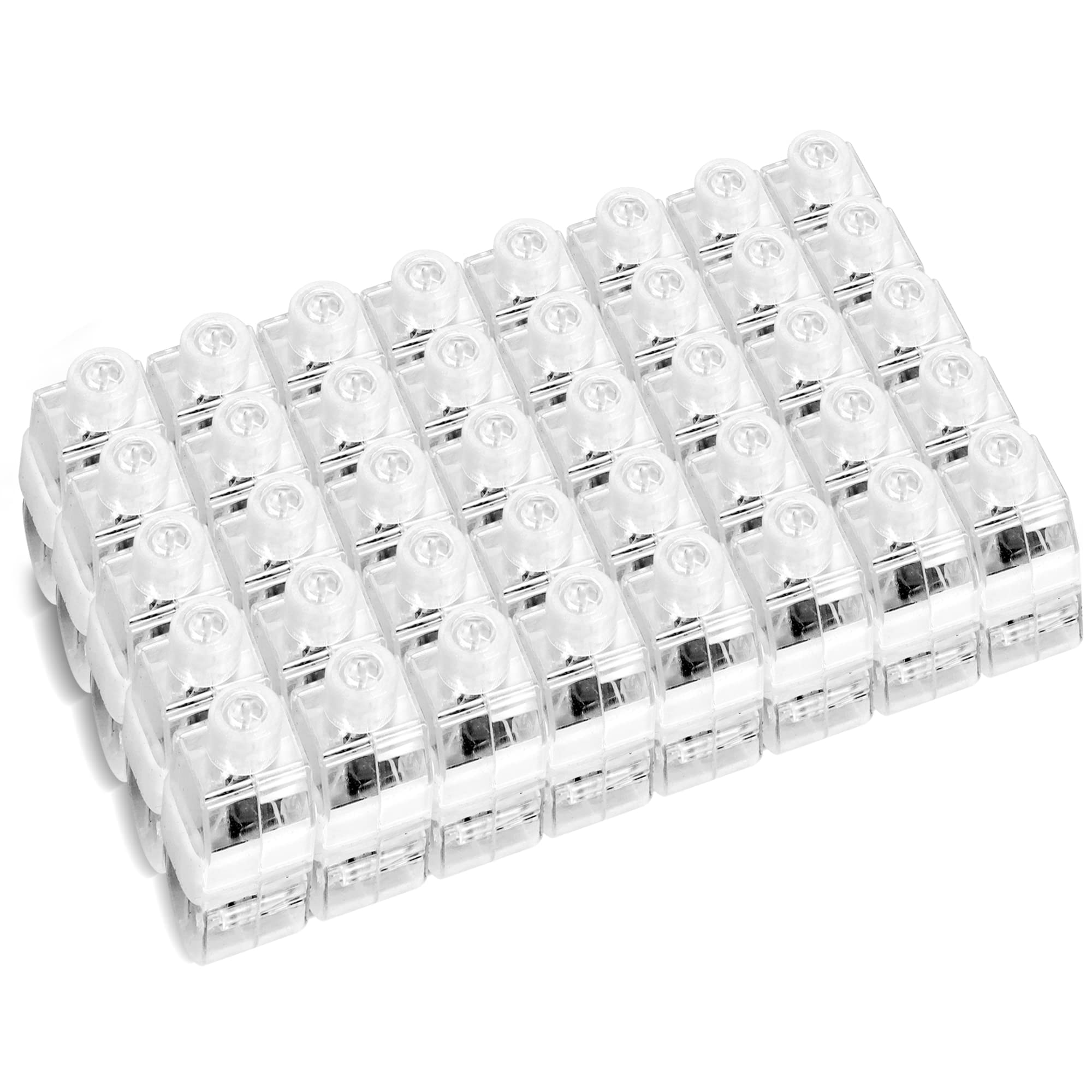Novelty Place LED Party Finger Lights - LED Finger Flashlight for Kids and Adults - Light Up Finger Ring Toys for Halloween Party, Raves, Concert Shows (40Pcs, White)