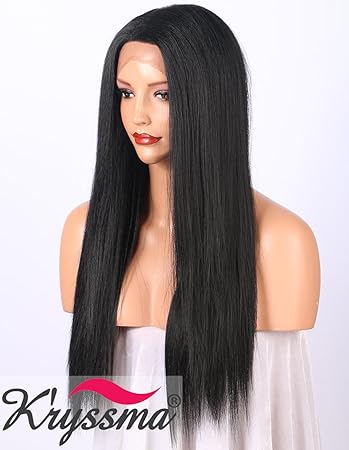 Kryssma Light Yaki Lace Front Wig L Part Deep Side Parting Natural