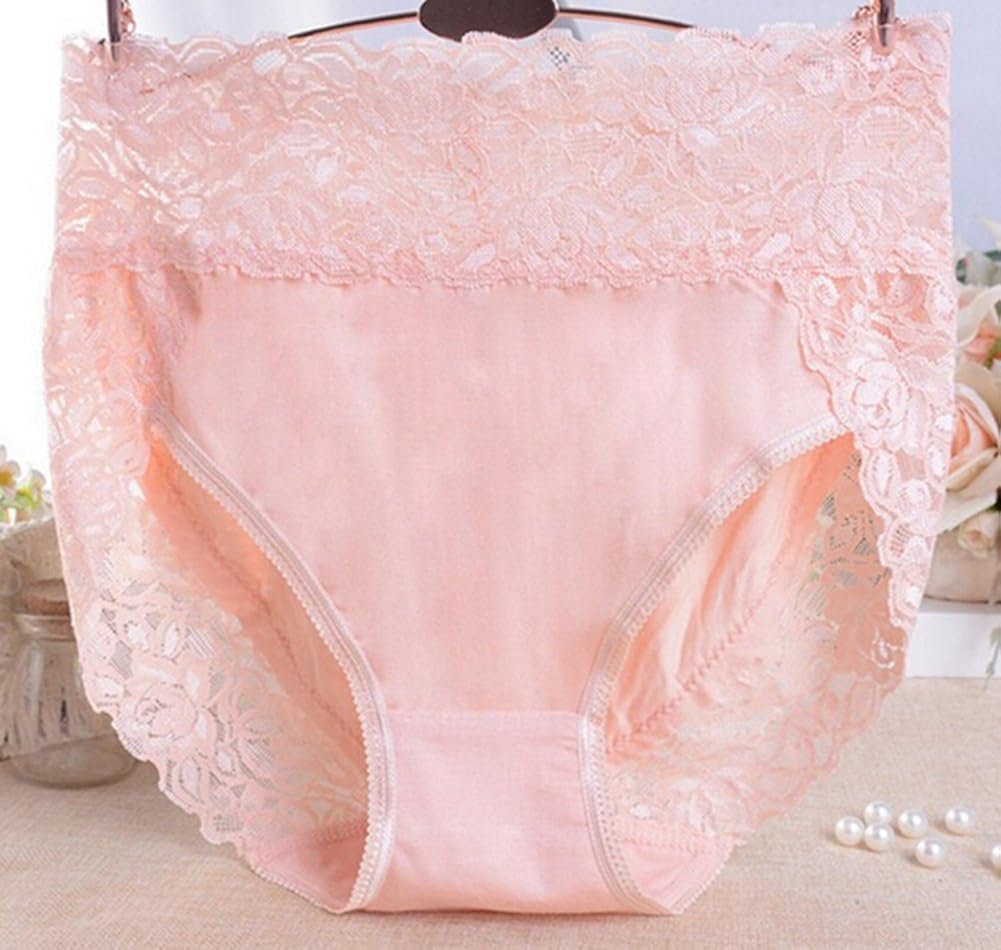 Warmword 6 Pack Panties Size 6-9, Lace Womens Underwear Plus Size Briefs Black: Clothing