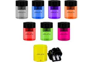 JARLINK 8 Pack Manual Pencil Sharpeners, Dual Holes Colorful Sharpener with lid for No.2/Colored/Art Pencils, Kids Adults Portable Sharpener for School Office Home and More